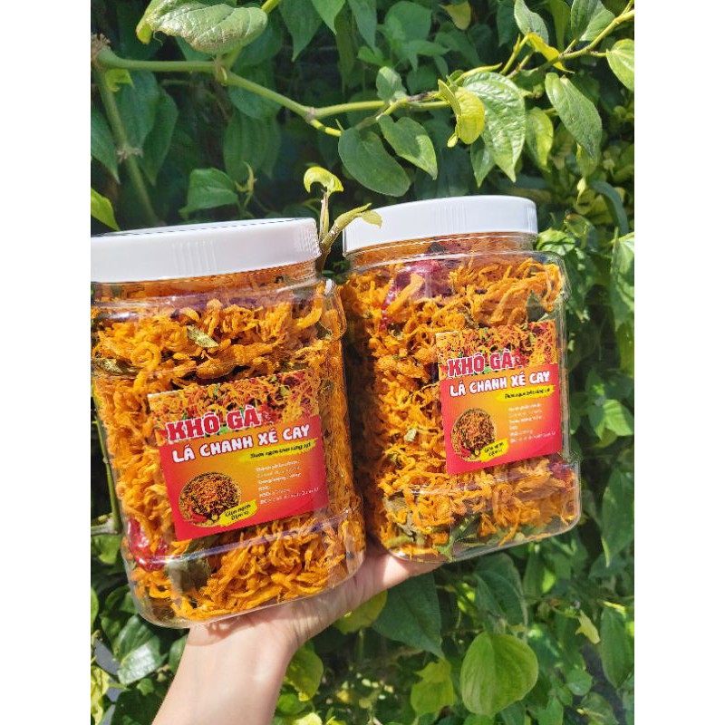 1KG KHÔ GÀ LÁ CHANH XÉ CAY LOẠI NGON ĐẶC BIỆT