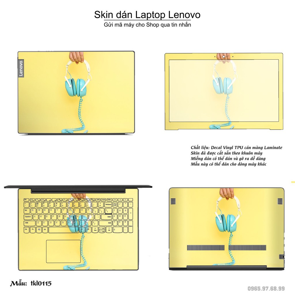 [SIÊU HOT]  Dán decal cho các dòng Laptop Lenovo in nhiều mẫu cực đẹp full 4 mặt