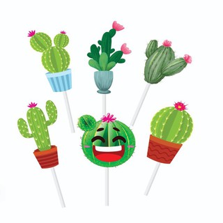 Que cắm bánh kem Set cắm giấy chủ đề biển - Xương rồng
