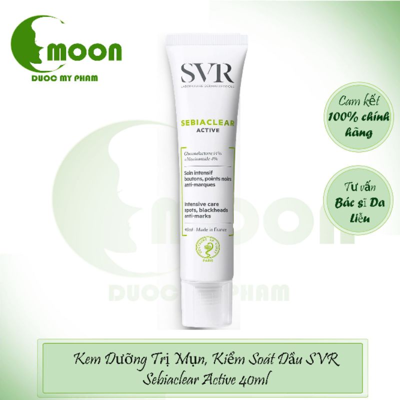 [CHÍNH HÃNG 100%] Kem Dưỡng Làm Giảm Mụn & Dầu Nhờn SVR Sebiaclear Active 40ml hoặc Combo kem dưỡng và sữa rửa mặt