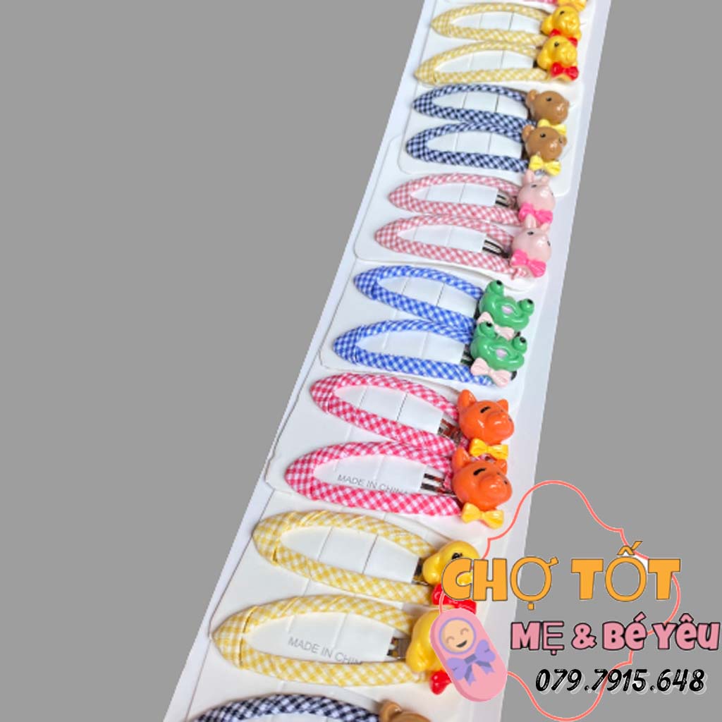 Set 2 kẹp tóc bấm hoạt hình cực xinh hình Minnie, mickey, donal cho bé - kẹp tóc bé gái