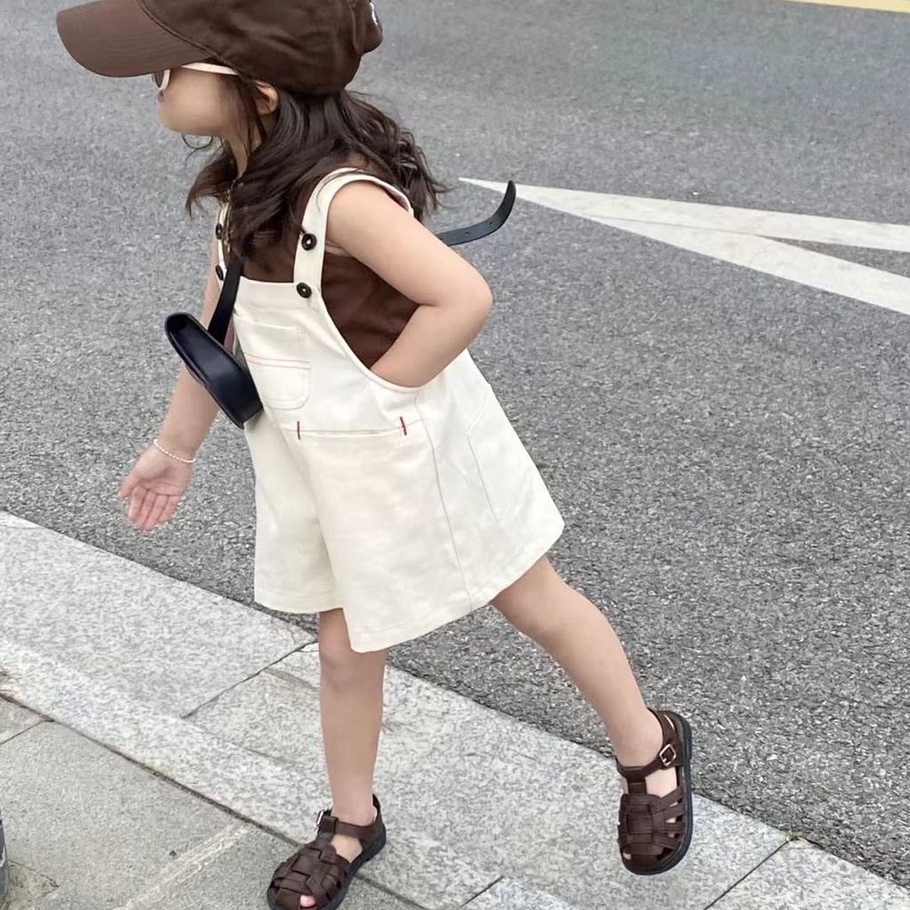 Set Đồ Mùa Hè 5 Món Gồm Áo Hai Dây Dáng Rộng Thoải Mái Hợp Thời Trang Cho Bé Gái / Bé Trai