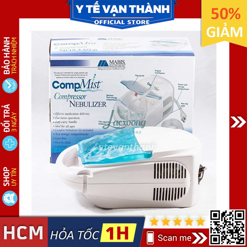 ✅ Máy Xông Khí Dung Mũi Họng: COMPMIST (Commist Comist) - Bảo Hành 5 Năm Chính Hãng -VT0550