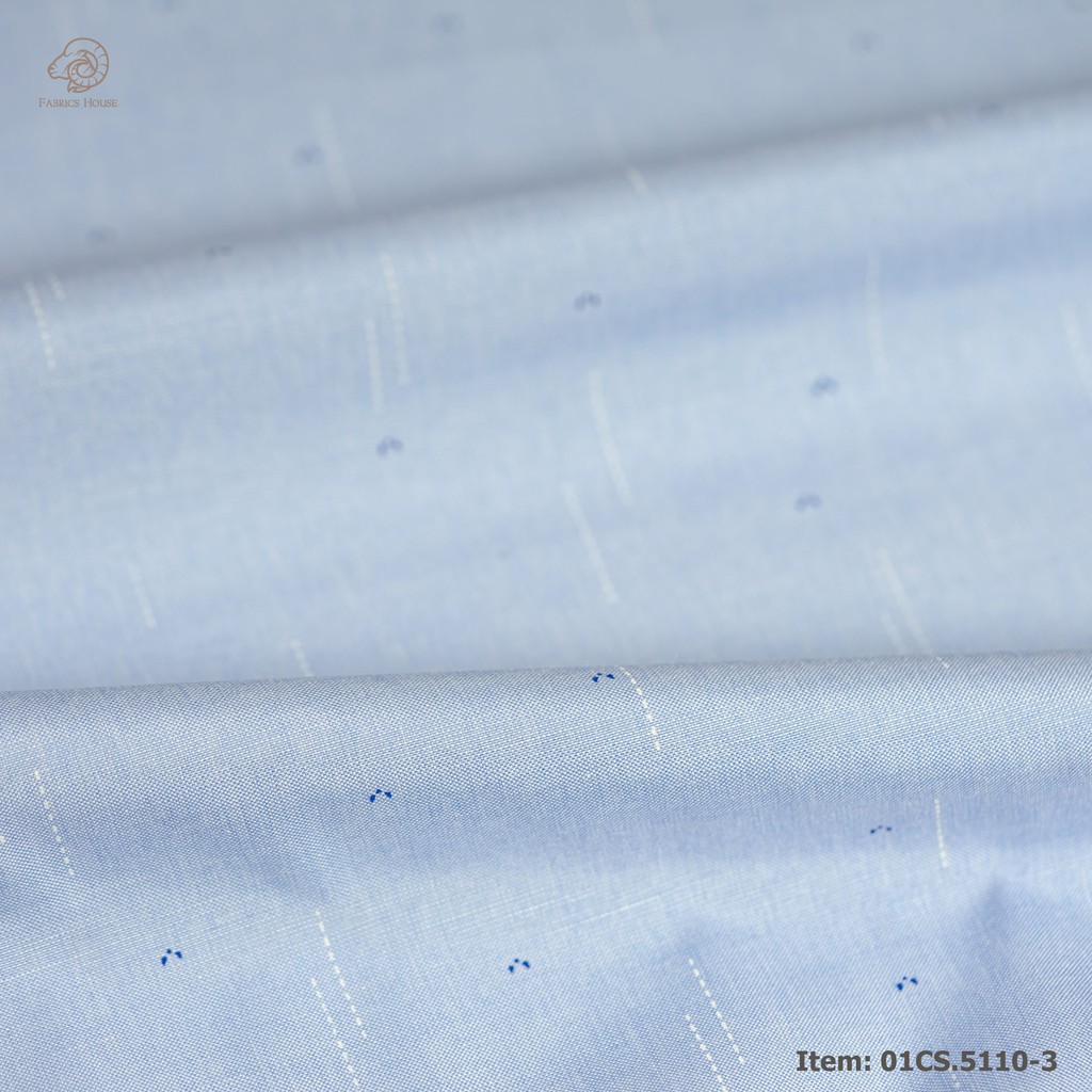 [CW.01CS.5110 - Màu 3,8,10] Vải Cotton Spun may sơ mi đẹp cho người thích may đo.