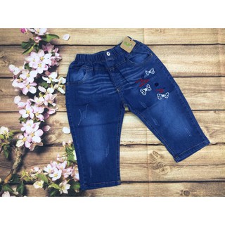 Quần Jean Lửng Lưng Thun Cho Bé Gái SP000532