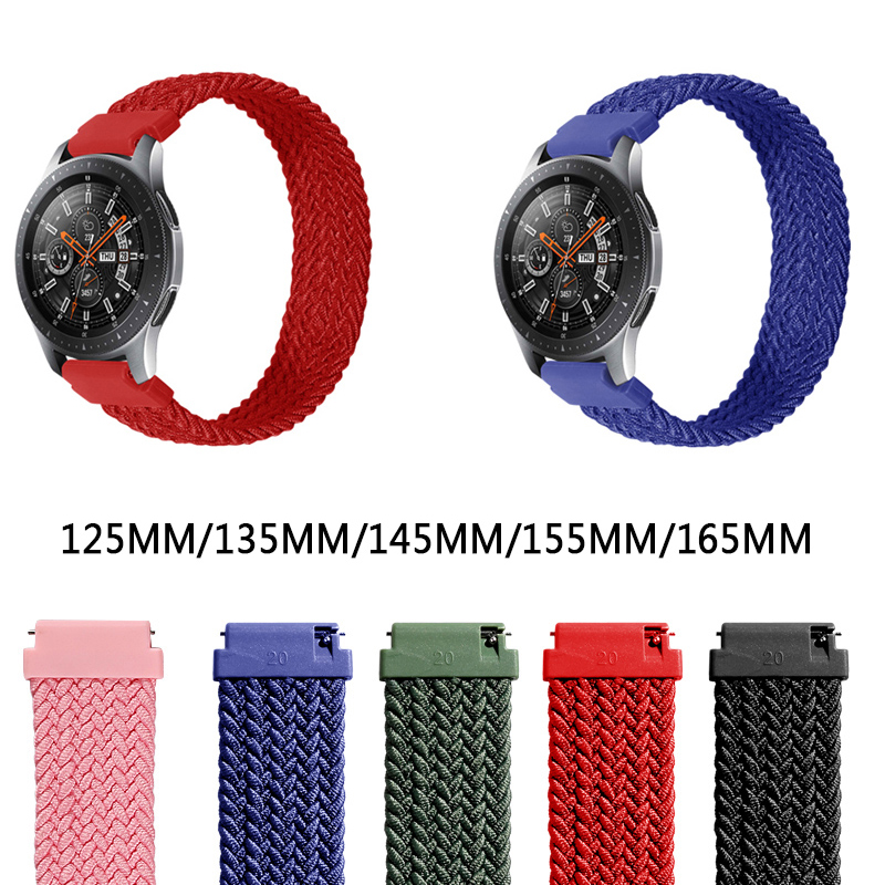 Dây Đồng Hồ Đeo Tay Bằng Sợi Nylon Co Giãn Kích Thước 2 40 42 44 46 mm 20mm 22mm Dành Cho Samsung Watch Active