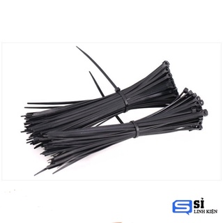 Bộ 100 sợi dây rút màu đen 10cm, 1 tấc