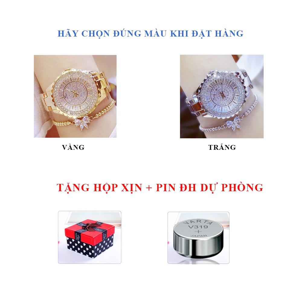 Đồng hồ nữ OLIKA 0280 SISTER Đính đá siêu đẹp - Thương Hiệu Cao Cấp + Tặng Pin ĐH