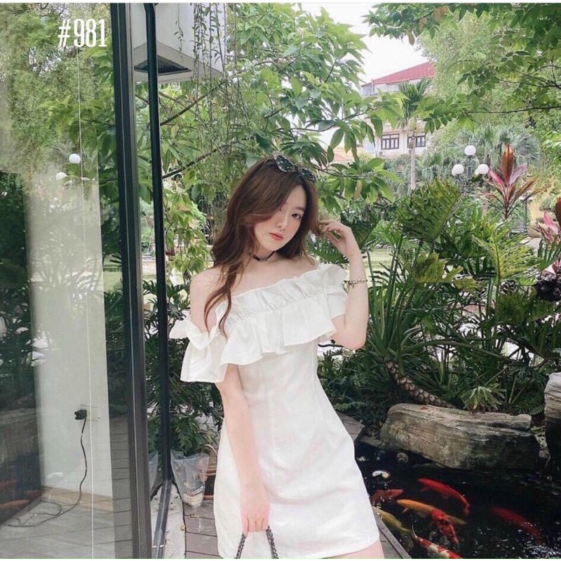 ĐẦM TRỄ VAI BÈO- CINDY DRESS T188