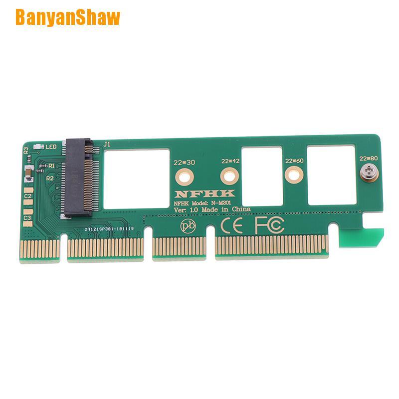 Card Chuyển Đổi Banyanshaw Nvme M.2 Ngff Ssd Sang Pci-E Pci Express 3.0 16x X4