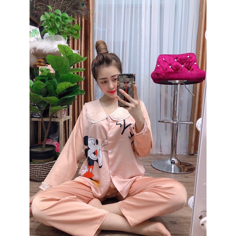 Size To 65-80kg in 3D satin tay dài bèo cánh sen Béo Xinh TV