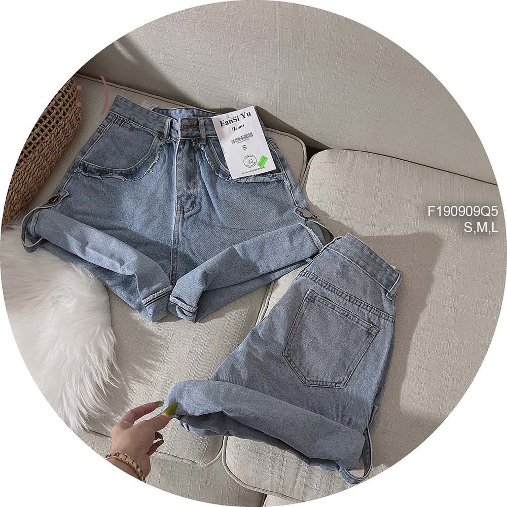 Quần short jean lật lai lưng cao hàng đẹp! (kèm hình thật)