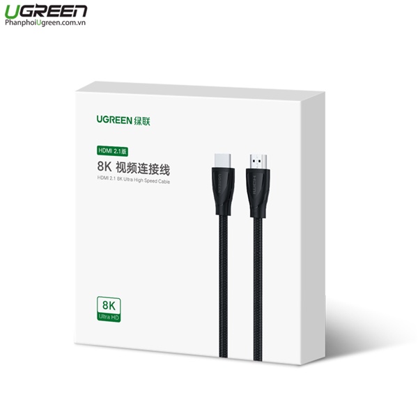 Cáp HDMI 2.1 dài 1.5M Ultra HD 8K @ 60Hz Ugreen 80402 Cao Cấp