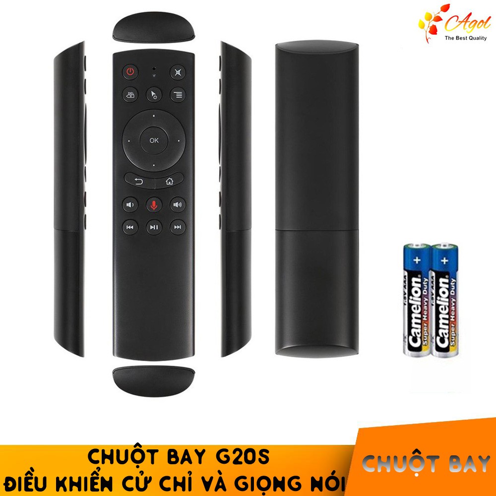 Chuột bay tìm kiếm giọng nói Remote Mouse G20s - có chức năng điều khiển cử chỉ tặng cặp pin cao cấp camelion