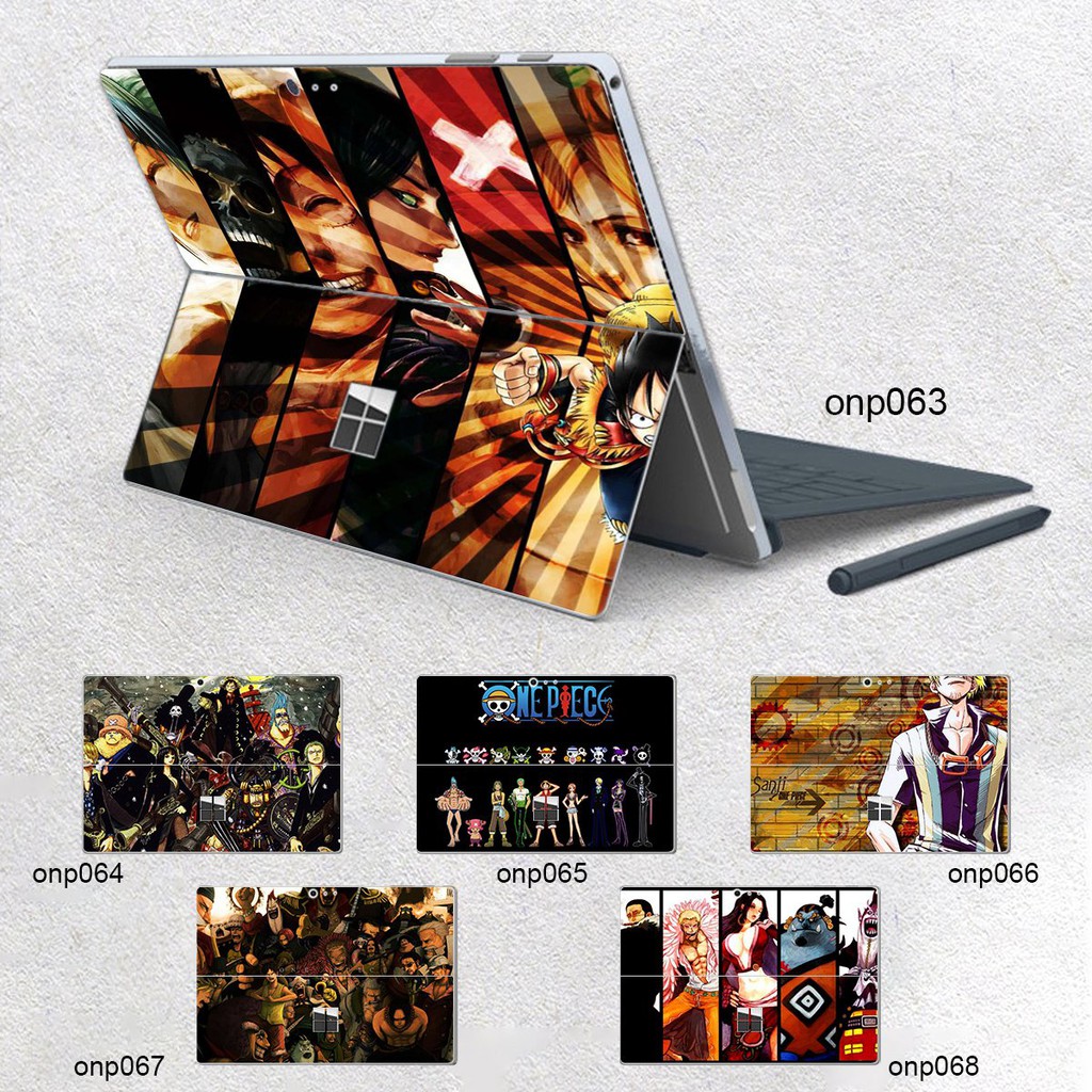 Skin dán hình One Piece x04 cho Surface 3 2015; Go, Go 2, Go 3; Pro 2 3 4 5 6 7 8 9 X