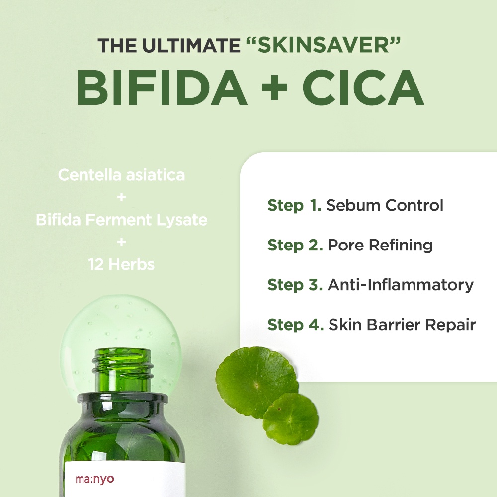Toner 210ml &amp; serum dưỡng da Bifida Cica 50ml