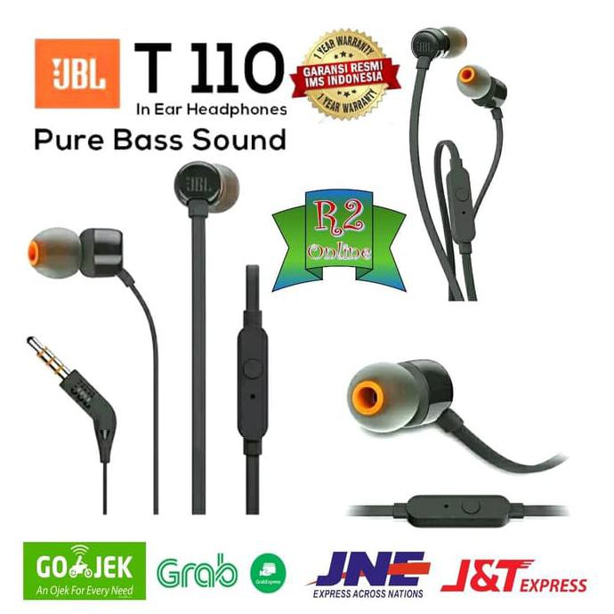 Tai Nghe Nhét Tai Jbl T110 Chính Hãng Đen