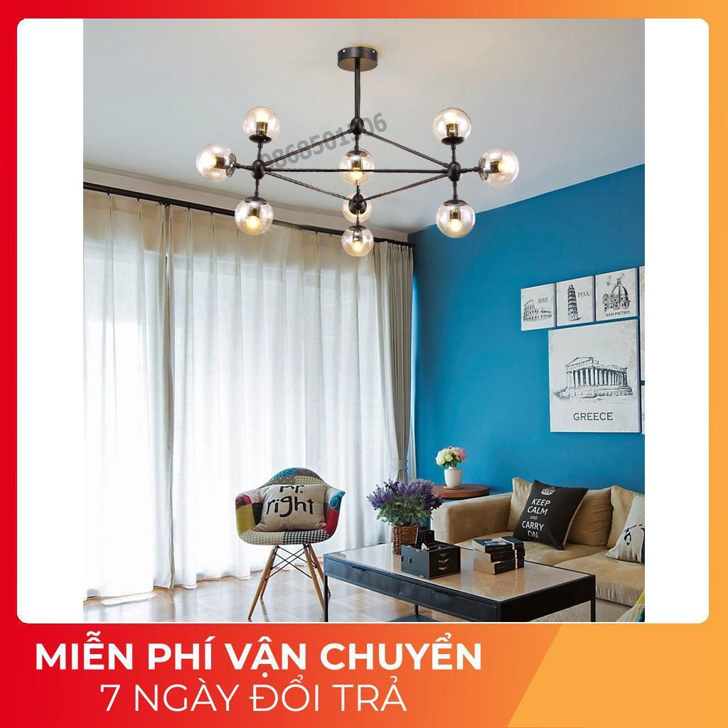 *Bảo hành 12 tháng*Đèn Chùm Phân Tử Ondric 10 bóng - Decor lighting, chùm ý 10 bóng dạng phân tử trang trí phòng khách