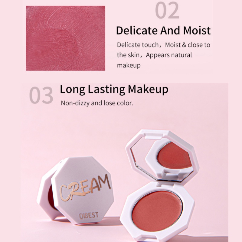 [Hàng mới về] Kem má hồng QiBEST dưỡng ẩm tự nhiên chất lượng cao