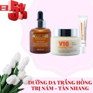Combo Dưỡng Trắng Trị Nám Tàn Nhang Cao Cấp Skinaz