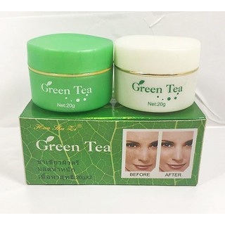 Bộ kem nám trắng da trà xanh GREEN TEA Ngày và Đêm - BX3424