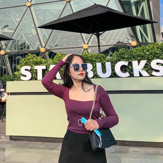 Áo Cổ Vuông Dáng Croptop,Siêu Cá Tính, áo croptop nữ 2022 | BigBuy360 - bigbuy360.vn