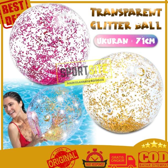 Intex Bóng Nhựa Bơm Hơi Dùng Cho Hồ Bơi / Bãi Biển Trong Suốt 58070