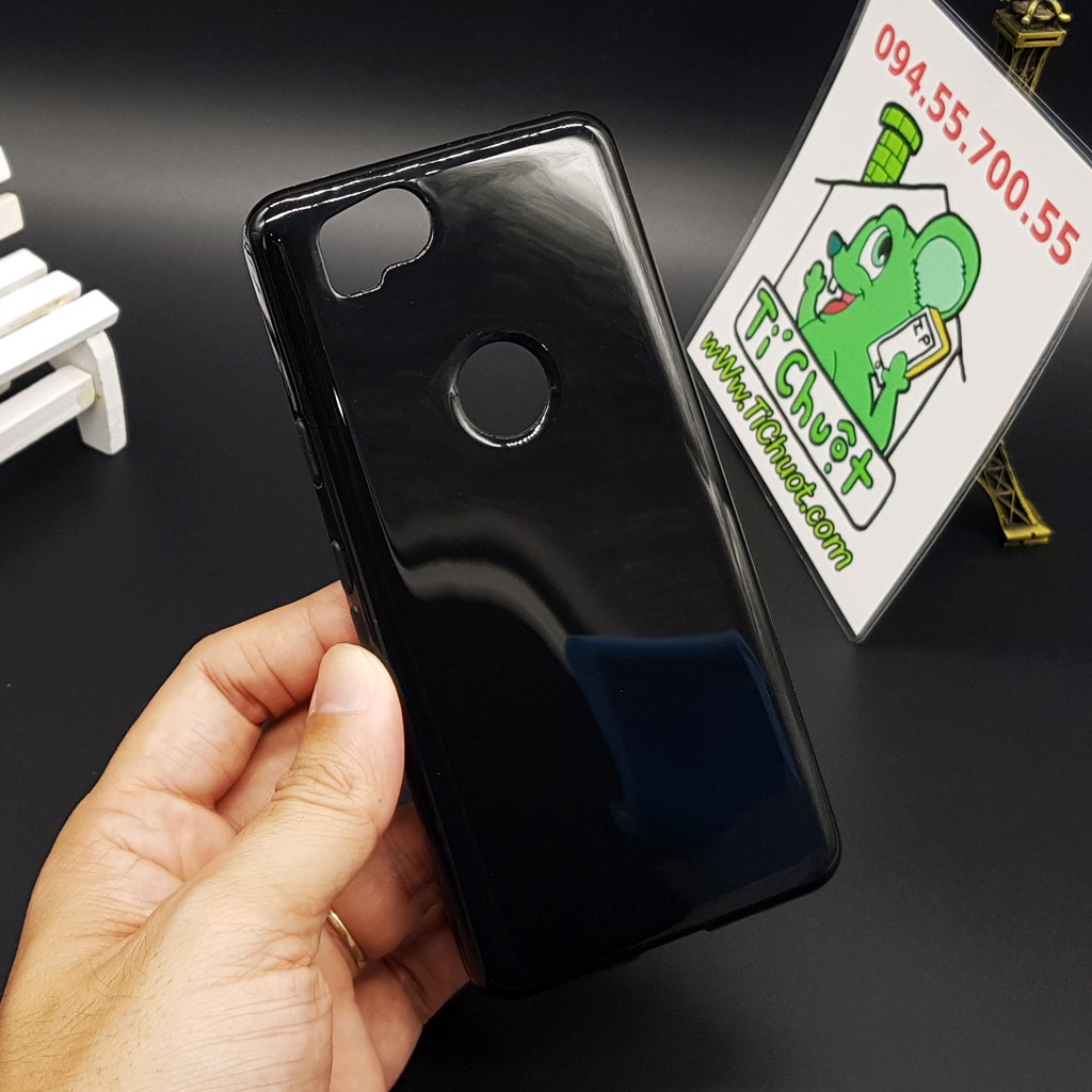 [Ảnh Thật] Ốp lưng Google Pixel 2 Dẻo Màu Đen Sơn Bóng