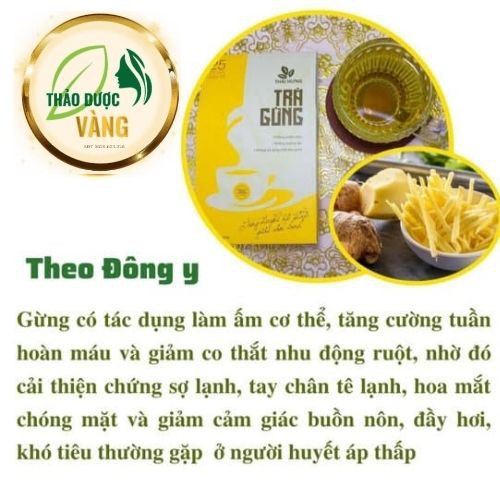 Trà Gừng Thái Hưng - Giải Cảm Lạnh, Tăng Huyết Áp Thấp - 25 túi lọc 125gr