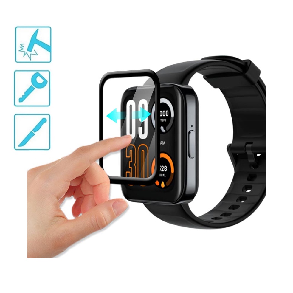 1 Kính Cường Lực Cong 3D Bảo Vệ Màn Hình Chống Trầy Cho Realme Watch 3