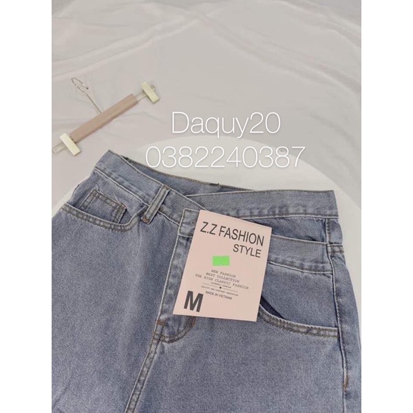 [JEANS]quần bò xuông  cullot cạp cách điệu ⚡️FREESHIP EXTRA⚡️quần jean cạp khuy lệch trẻ trung năng động