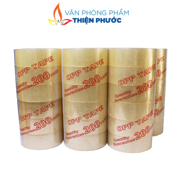 Băng keo trong 200yads 4.8cm  dán thùng Độ dính 45 THIỆN PHƯỚC