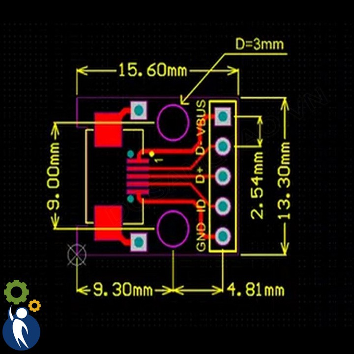 Bộ 2 cái Mạch Ra Chân Micro USB