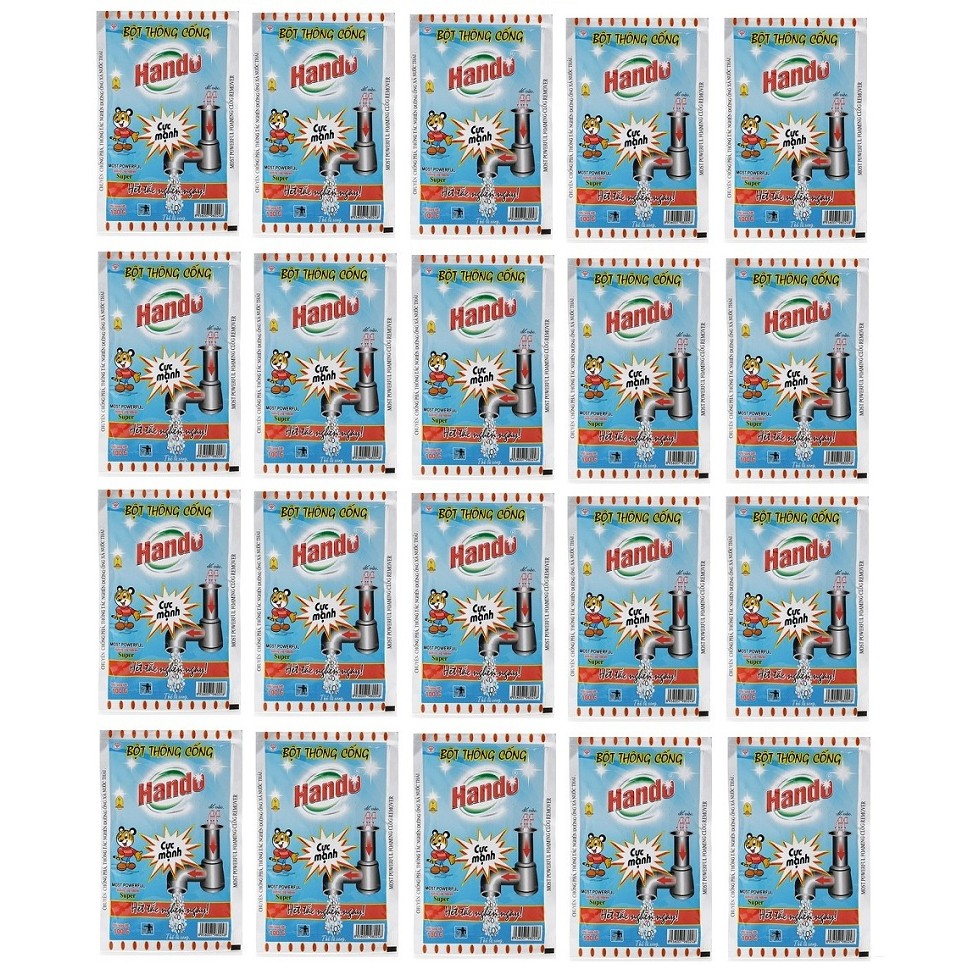 Combo 20 gói bột thông cống nội địa Hando