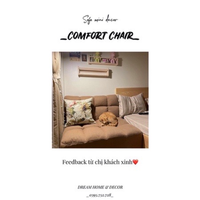 Ghế sofa đơn decor phong cách vintage Hàn Quốc