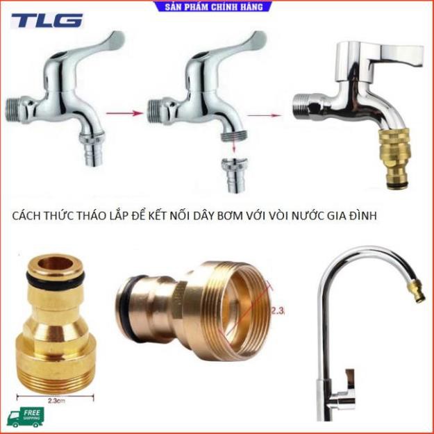 HCM- Bộ dây vòi xịt nước rửa xe, tưới cây . tăng áp 3 lần, loại 7m, 10m 206236 đầu đồng,cút+ tặng khăn phượt