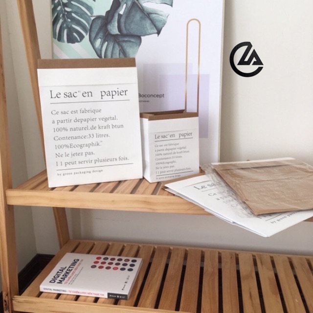 Túi giấy Kraft trang trí nhà cửa, cửa hàng, decor chụp ảnh sản phẩm