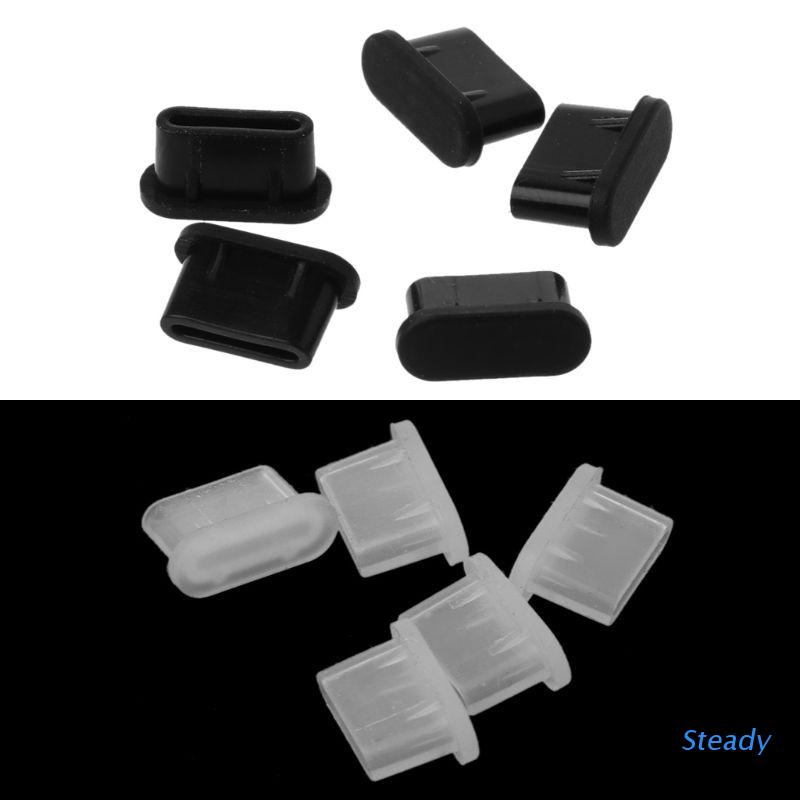 5 Nút bịt bằng silicon đậy cổng sạc Type C chống bụi thích hợp cho điện thoại Samsung Huawei