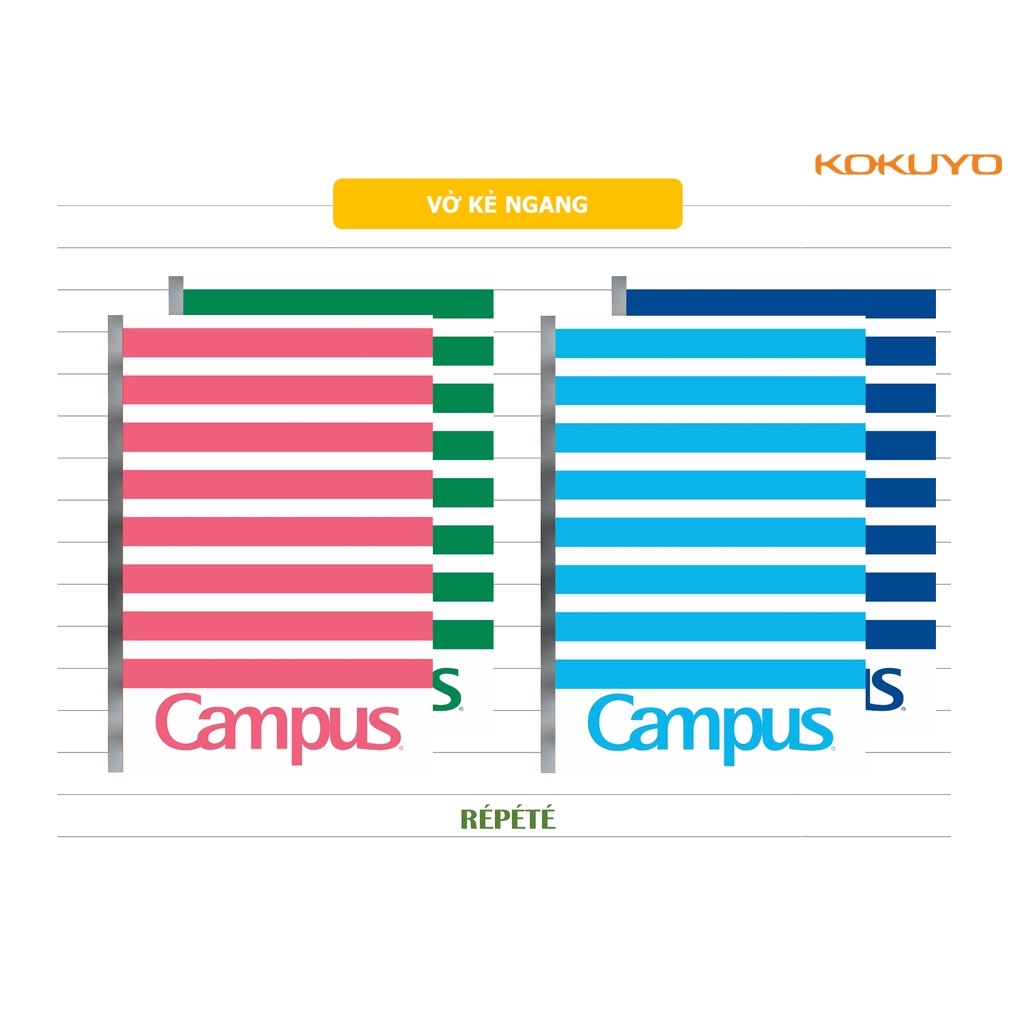 TỔNG HỢP CÁC MẪU vở kẻ ngang Campus ko chấm -80/120/200trang-Landscape/Repete/Food/Gift/SoCute/Life Style/Picnic/Sneaker