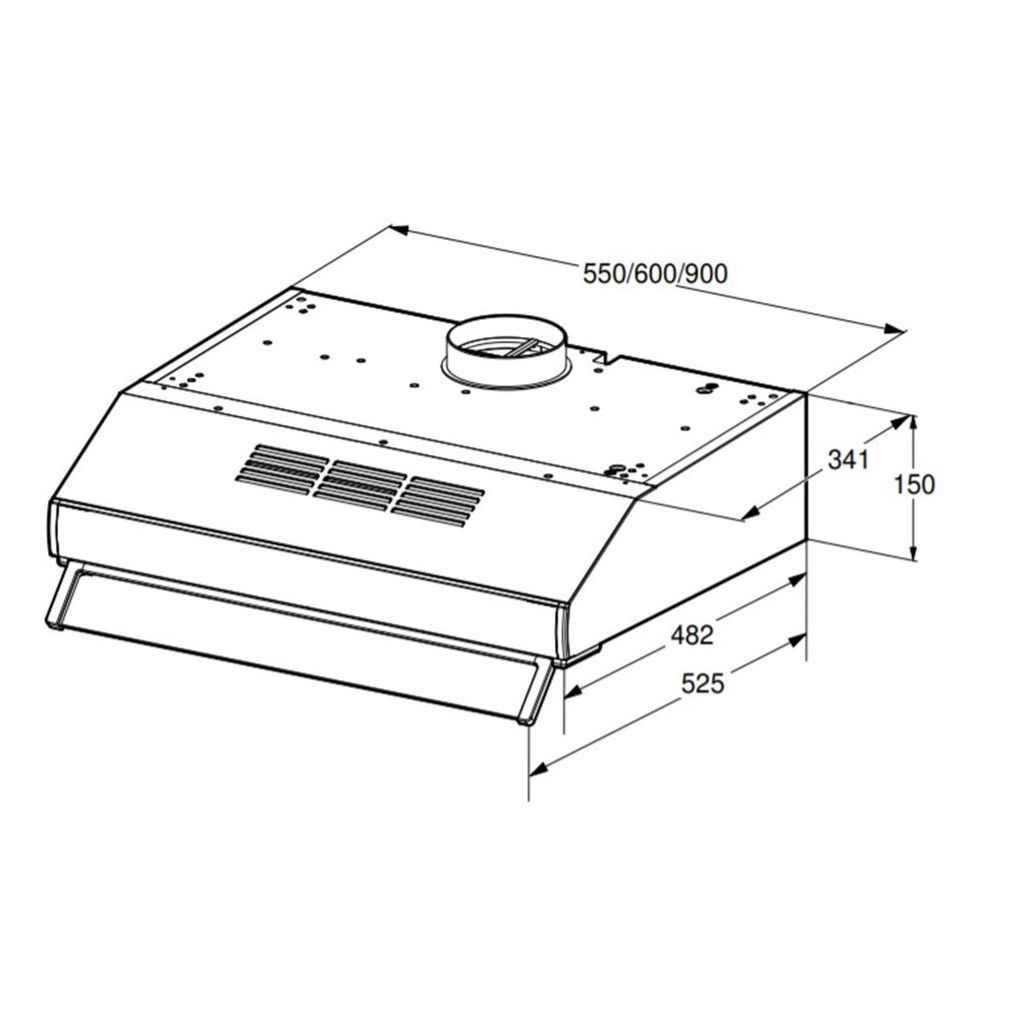 Máy hút mùi lắp dưới tủ Bosch HMH.DHU635HB , 3 mức công suất hút ( Xuất sứ Thổ Nhĩ Kỳ - Bảo hành 36 tháng )