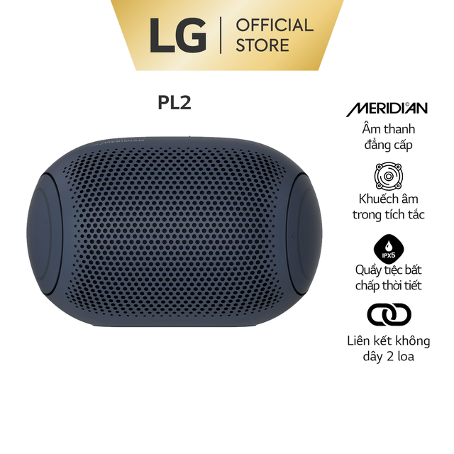 [Mã ELLGNOV giảm 5% đơn 500K] Loa Bluetooth Di Động LG Xboomgo PL2 - Hàng Chính Hãng - Màu Xanh Đen