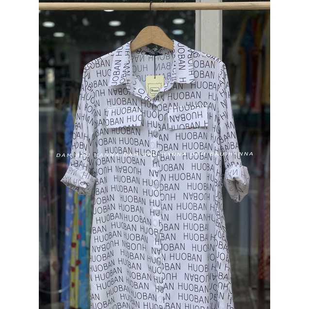 [Size 40 đến 80kg] Đầm bầu công sở sơ mi vải lụa mềm mát thoải mái mùa hè kiểu trẻ mặc bầu và sau sinh có size