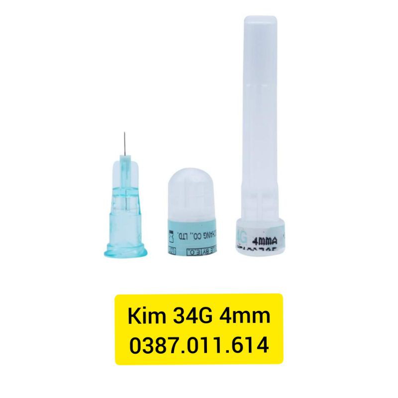 [Lẻ 1 cây] Đầu kim tiêm Nano 34G 4mm