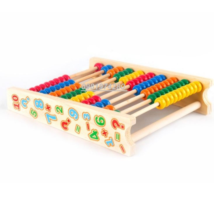 Đồ chơi giáo dục - Bộ bàn tính Shichida 10 hàng - học cụ học toán hiệu quả