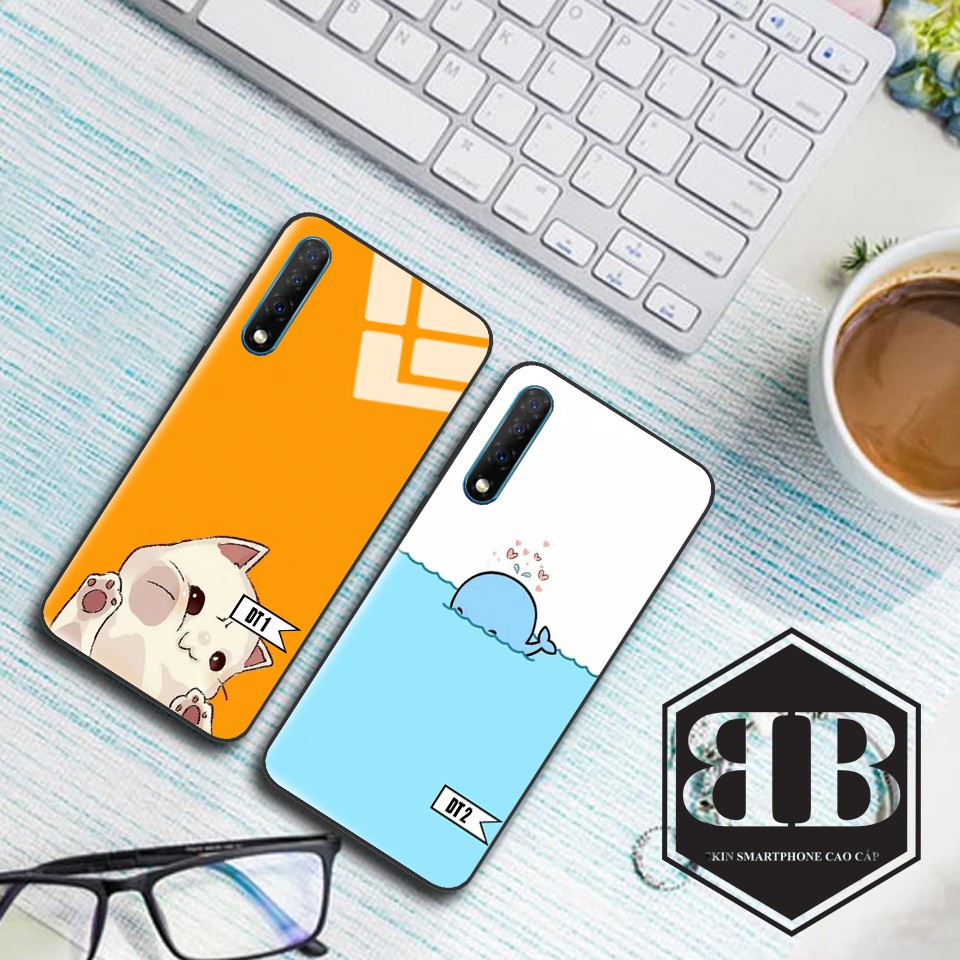 Ốp lưng kính cường lực Vsmart Live kute hạt me