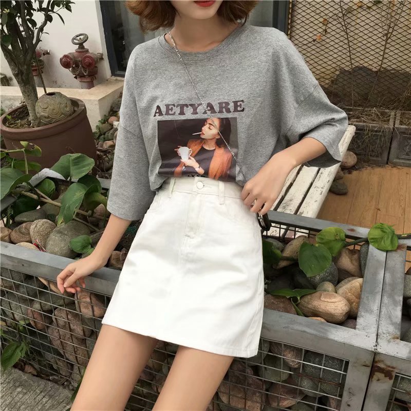 Chân Váy Denim Lưng Cao Phong Cách Hàn Quốc Dành Cho Nữ | BigBuy360 - bigbuy360.vn