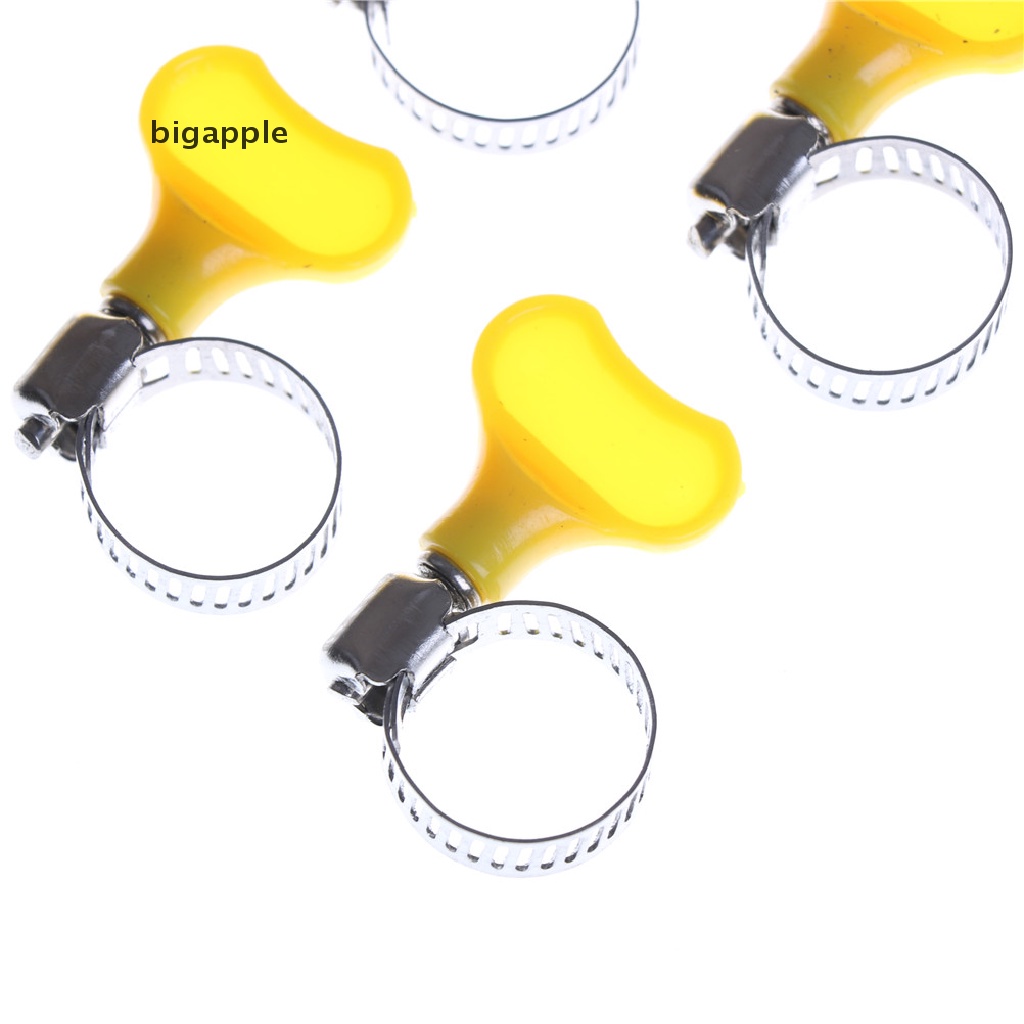 bigapple 10pcs American Type Hose Clamps with handle Stainless steel hose Hoop Pipe Clips RDG