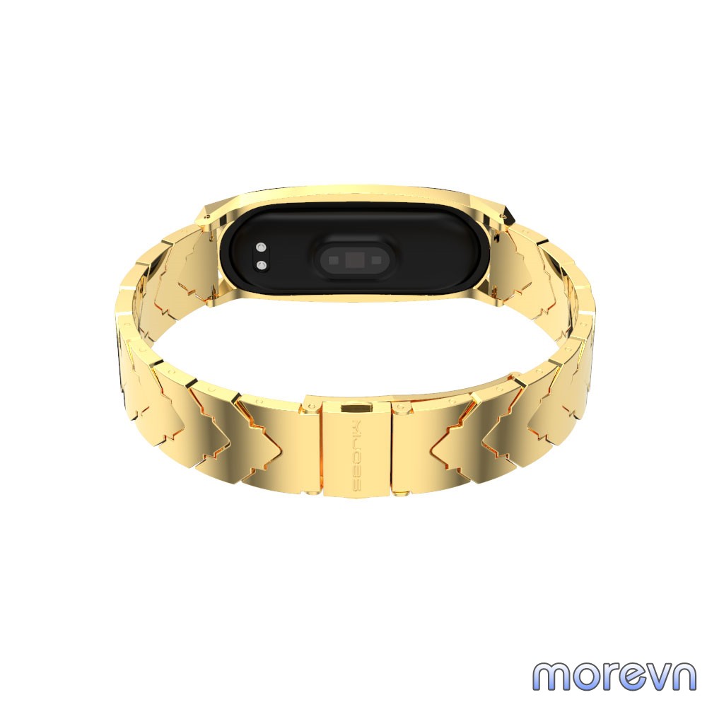 Dây đeo kim loại V-SHAPE Mi band 5, miband 6 chính hãng Mijobs - dây đeo kim loại thay thế mi band 6, miband 5 (Mijobs)