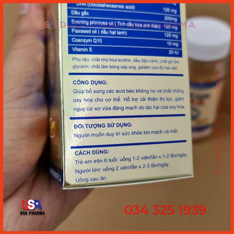 Viên uống dầu cá Alaska Omega 369 Bổ Não, Tăng Cường Thị Lực, Giảm Nguy Cơ Mắc Bệnh Tim Mạch - Hôp 100 viên