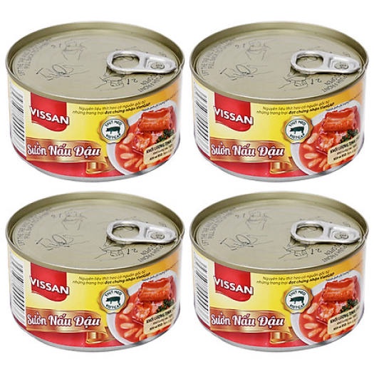 Combo 4 Hộp Sườn Nấu Đậu Vissan Hộp 200g